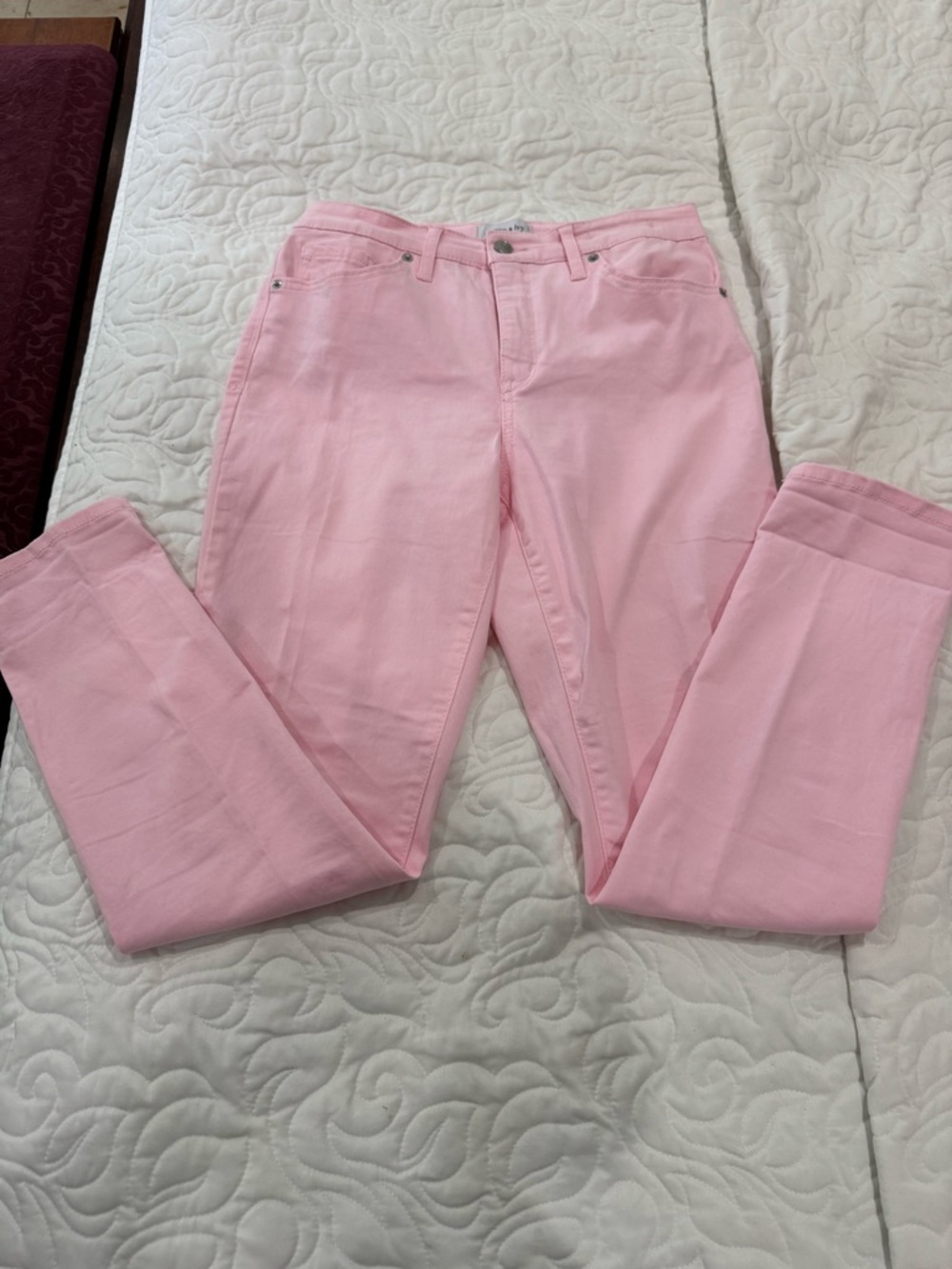 crown & ivy Pastel Pink Skinny Jeans